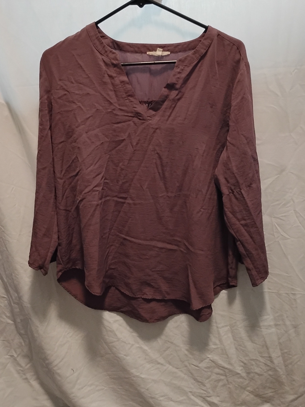 Maurices Relaxed V-Neck Tunic in Plum